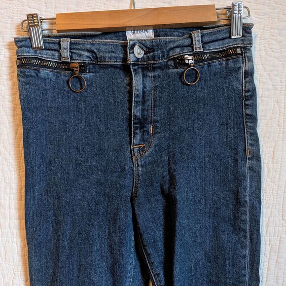 Vintage Y2K Hudson Jeans Cropped Denim Pants O-Ring Preppy Size 25 - Picture 3 of 7